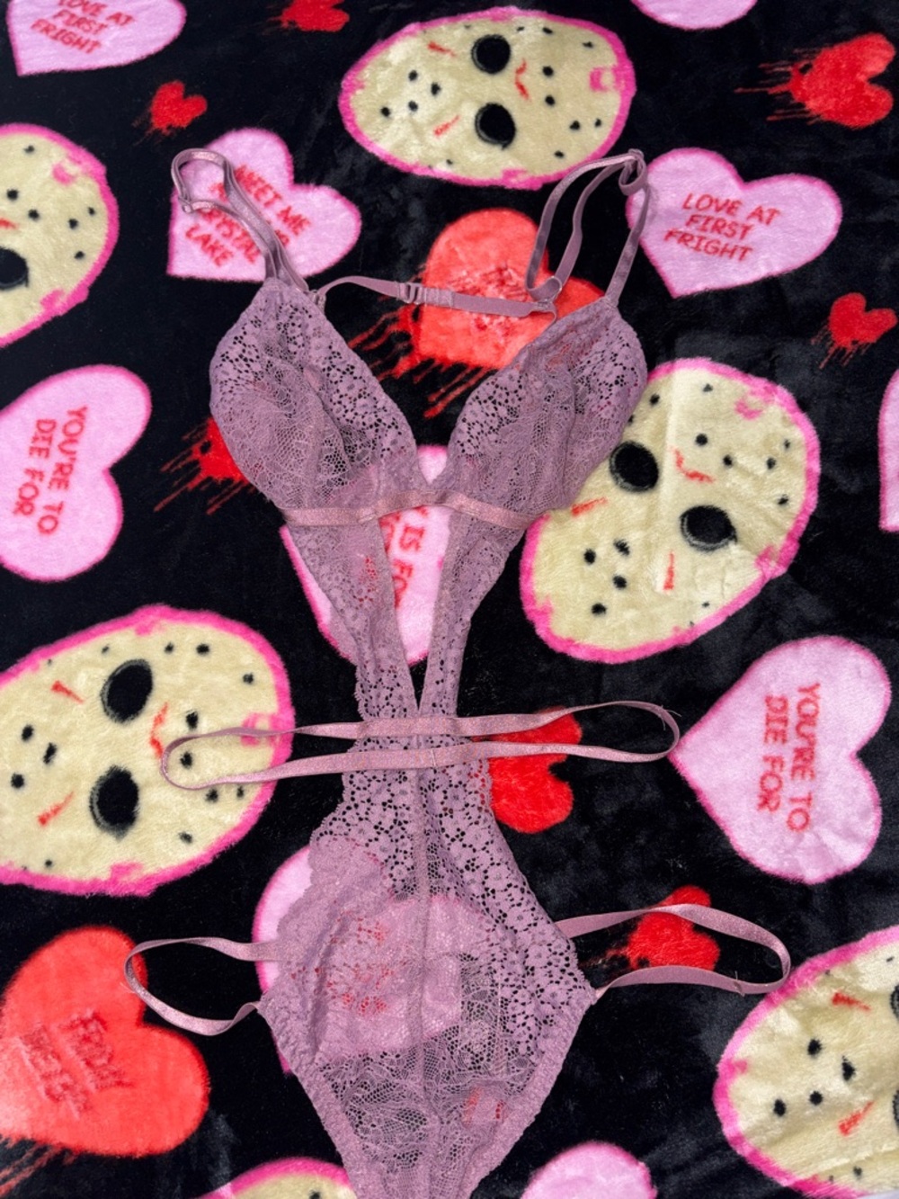 Victoria Secret Lace Strappy Teddy Bodysuit Lingerie